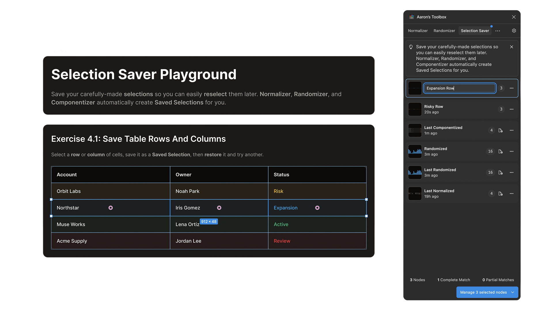 5 of 5: Selection Saver