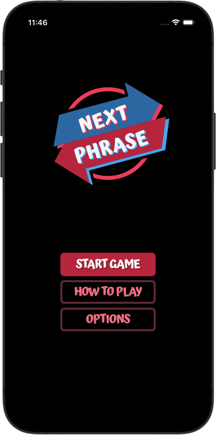 2 of 10: NextPhrase home screen