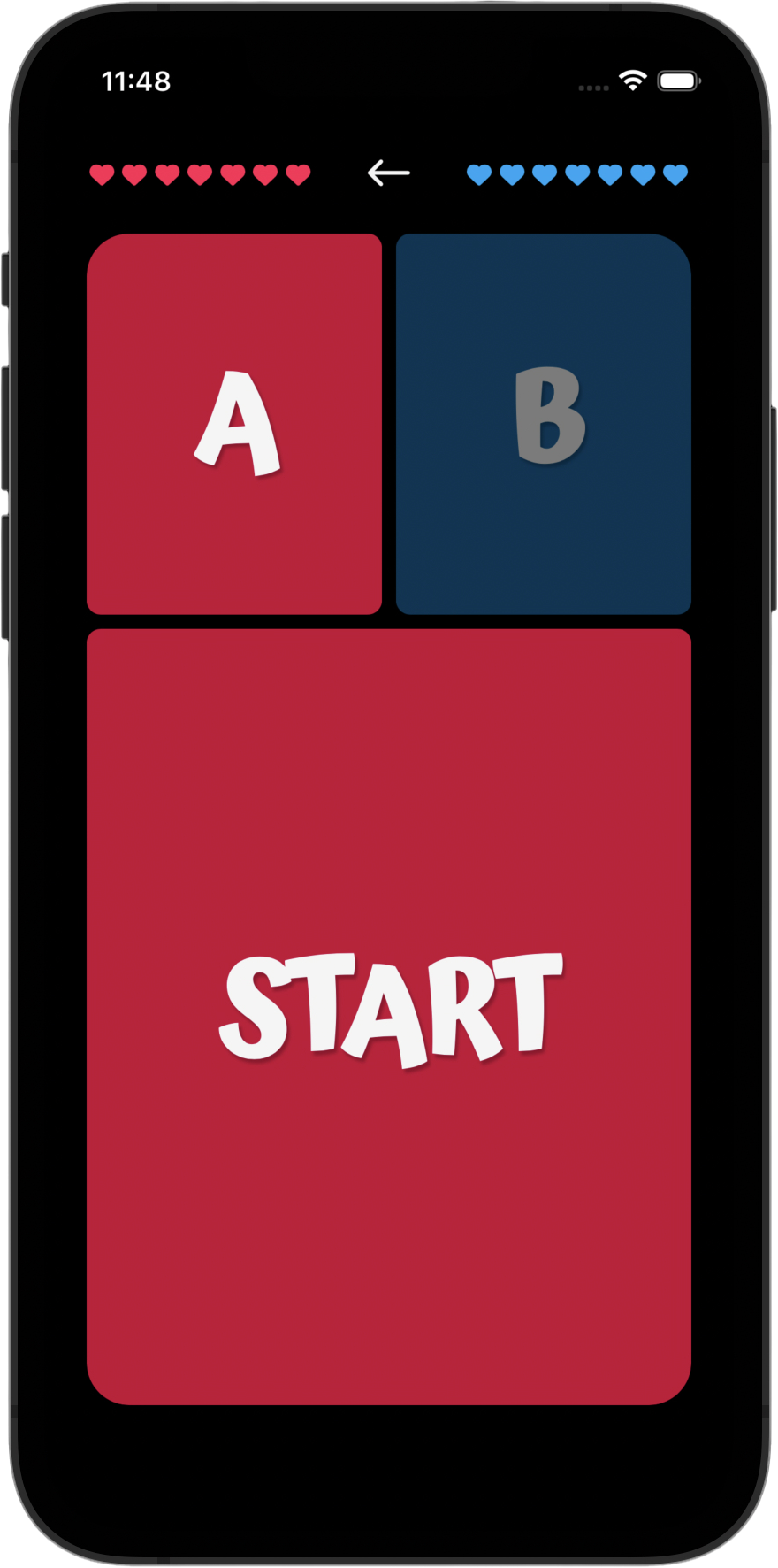 3 of 10: NextPhrase team scoreboard and round-start screen